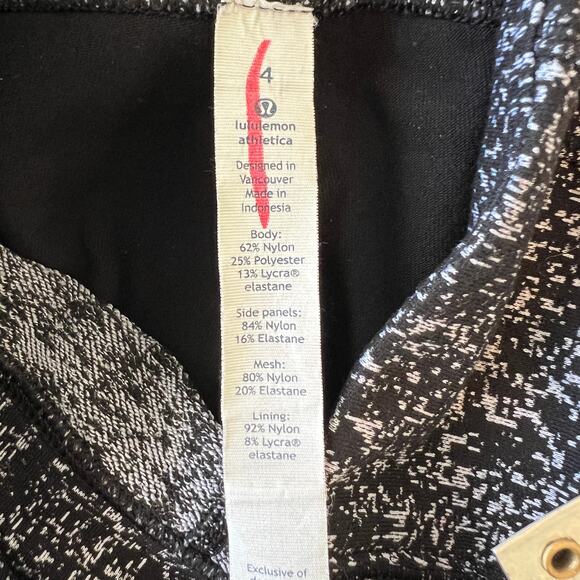 Lululemon Fit Physique Crop Legging Jaquard Mesh Luon Side Pocket 4 - Picture 6 of 6